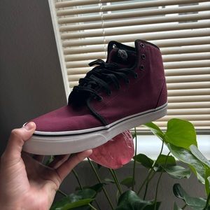 Maroon High Top Vans Mens
